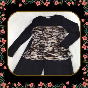 CALVIN KLEIN LONG SLEEVE ZIPPER TOP XL